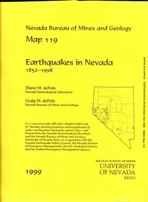 Earthquakes in Nevada, 1852-1998 FOLDED--STILL AVAILABLE BUT SUPERSEDED BY MAP 179