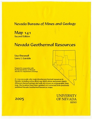 Nevada geothermal resources (second edition) SUPERSEDED BY MAP 161