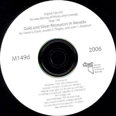 Gold and silver resources in Nevada GIS FILES AND PDF ON CD-ROM