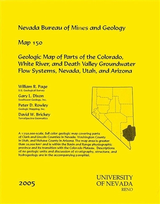 Geologic map of parts of the Colorado, White River, and Death Valley groundwater flow systems, Nevada, Utah, and Arizona MAP ONLY