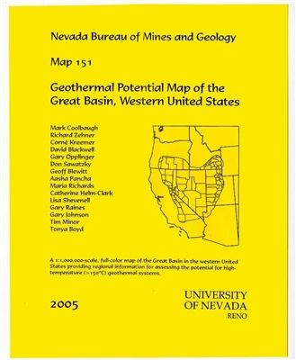 Geothermal potential map of the Great Basin, western United States FULL-SIZE MAP, ROLLED ONLY