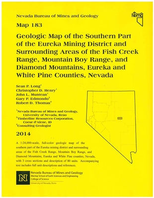 Geologic map of the southern part of the Eureka mining district and surrounding areas of the Fish Creek Range, Mountain Boy Range, and Diamond Mountains, Eureka and White Pine counties, Nevada TWO PLATES AND TEXT