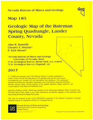 Geologic map of the Bateman Spring quadrangle, Lander County, Nevada MAP AND TEXT