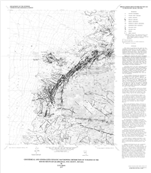 Geochemical and generalized geologic map showing distribution of tungsten in the Round Mountain quadrangle, Nye County, Nevada