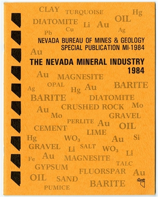 The Nevada mineral industry 1984 TAPE-BOUND BOOKLET