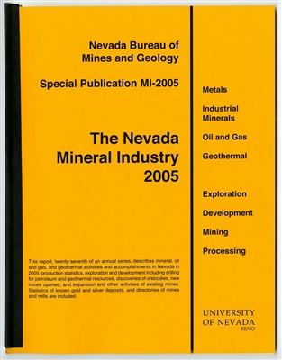The Nevada mineral industry 2005 TAPE-BOUND BOOKLET