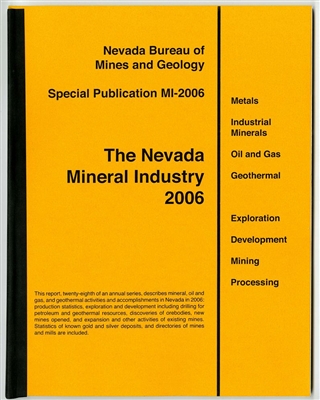 The Nevada mineral industry 2006 TAPE-BOUND BOOKLET