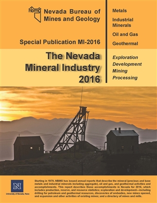The Nevada mineral industry 2016 PLASTIC COMB-BOUND REPORT