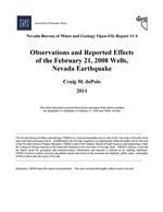 Observations and reported effects of the February 21, 2008 Wells, Nevada earthquake