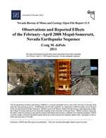 Observations and reported effects of the February-April 2008 Mogul-Somersett, Nevada earthquake sequence PRINTOUT