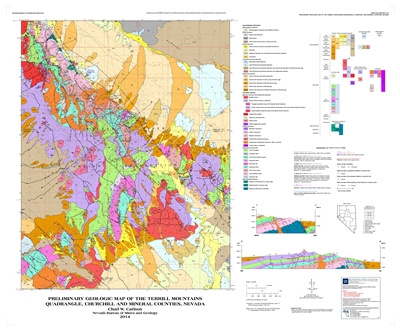 Preliminary geologic map of the Terrill Mountains quadrangle, Churchill and Mineral counties, Nevada SUPERSEDED BY MAP 187