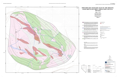 Preliminary geologic map of the RBM pit, Bald Mountain Mine, White Pine County, Nevada TWO PLATES