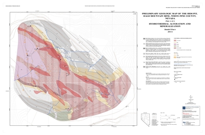 Preliminary geologic map of the RBM pit, Bald Mountain Mine, White Pine County, Nevada--Plate 2 of 2: Hydrothermal alteration and mineralization PLATE 2 ONLY