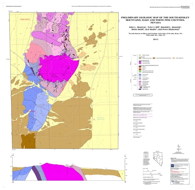 Preliminary geologic map of the south Kinsley Mountains, Elko and White Pine counties, Nevada SUPERSEDED BY OPEN-FILE REPORT 2017-07