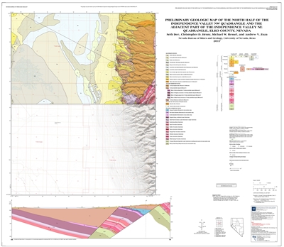 Preliminary geologic map of the north half of the Independence Valley NW quadrangle and the adjacent part of the Independence Valley NE quadrangle, Elko County, Nevada  SUPERSEDED BY OPEN-FILE REPORTS 2018-04 and 2019-03