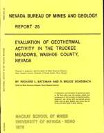 Evaluation of geothermal activity in the Truckee Meadows, Washoe County, Nevada