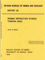 Seismic refraction studies Tonopah area