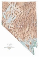Nevada (Raven State Map series, shaded relief) PAPER
