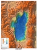 Lake Tahoe 3-D shaded relief POSTER AND 3-D GLASSES