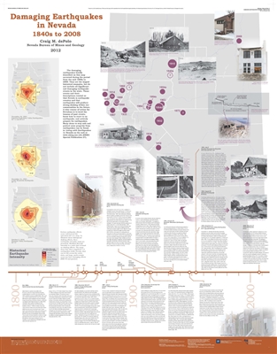 Damaging earthquakes in Nevada: 1840s to 2008 POSTER AND TEXT