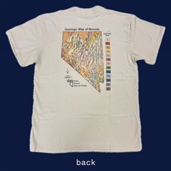 Off-white Geologic Map of Nevada short-sleeved shirt