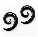 Spiral Ear Plugs Gauge Acrylic Black Body Jewelry AP-42