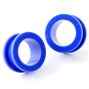 Screw on Ear Plug Gauge Acrylic Blue flesh tunnel Body Jewelry 00G, 0G, 2G, 4G, 5/8, 6G, 8G, 9/16