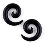 Black spiral flexible silicone stretcher ear plugs gauges expander body jewelry 00G 0G 1/2" 2G 4G 6G 8G AP-90-N