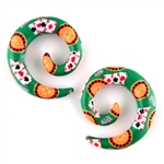 Casino ace card poker roulette dice gambling spiral stretcher extender ear gauges plugs acrylic body jewelry 00G 0G 1/2" 2G 4G 6G 8G AP-91-N