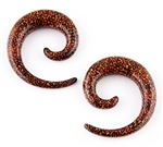 Leopard design cheetah print skin dots spiral stretcher extender ear gauges plugs acrylic body jewelry 00G 0G 1/2" 2G 4G 6G 8G AP-92-N