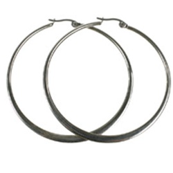 Steel Hoop Earrings