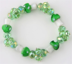 Glass Bracelet with Crystals - GLBR-001