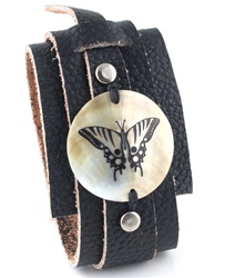 Leather Bracelet - LCS - Butterfly