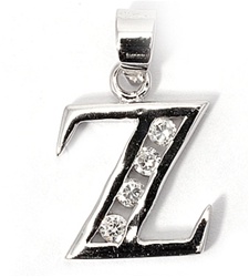 INITIAL PENDANT W/CZ - Z