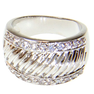 Rhodium Plated Ring