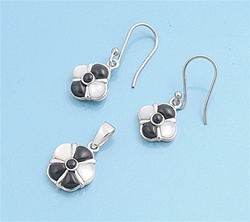 Silver Set Earrings and Pendant