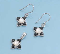 Silver Set Earrings and Pendant