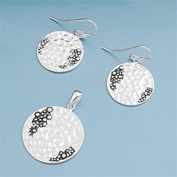 Silver Set Earrings and Pendant