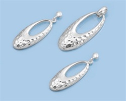 Silver Set Earrings and Pendant