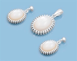 Silver Set Earrings and Pendant