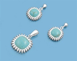 Silver Set Earrings and Pendant