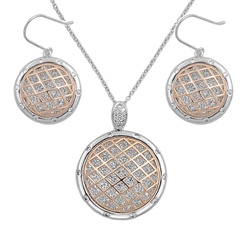 Silver Set Earrings and Pendant