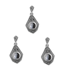 Silver Set Earrings and Pendant