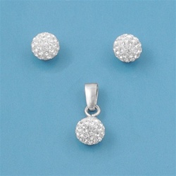 Silver Set Earrings and Pendant