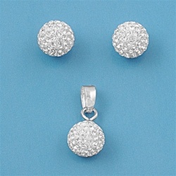 Silver Set Earrings and Pendant