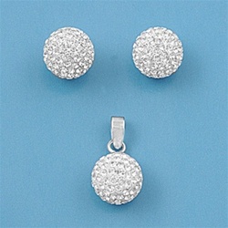 Silver Set Earrings and Pendant