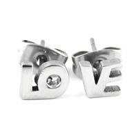 STUD EARRINGS  WITH LOVE DESIGN