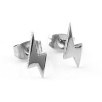 STUD EARRINGS  WITH LIGHTNING BOLT  DESIGN