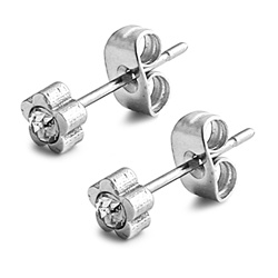 Stainless Steel Stud Earrings - Flower