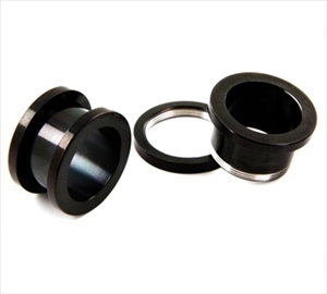 Screw On  Anodized Black Flesh Tunnel - SP-18